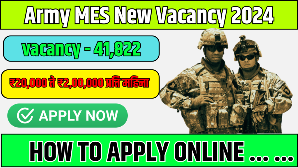 Army MES New Vacancy 2024