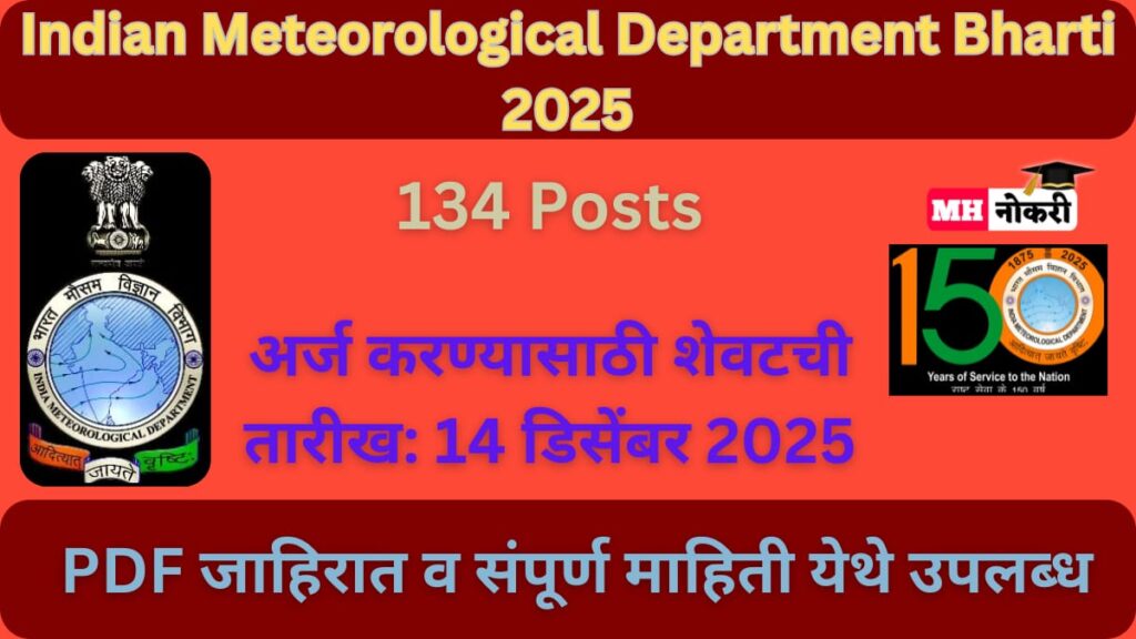 Indian Meteorological Department Bharti 2025