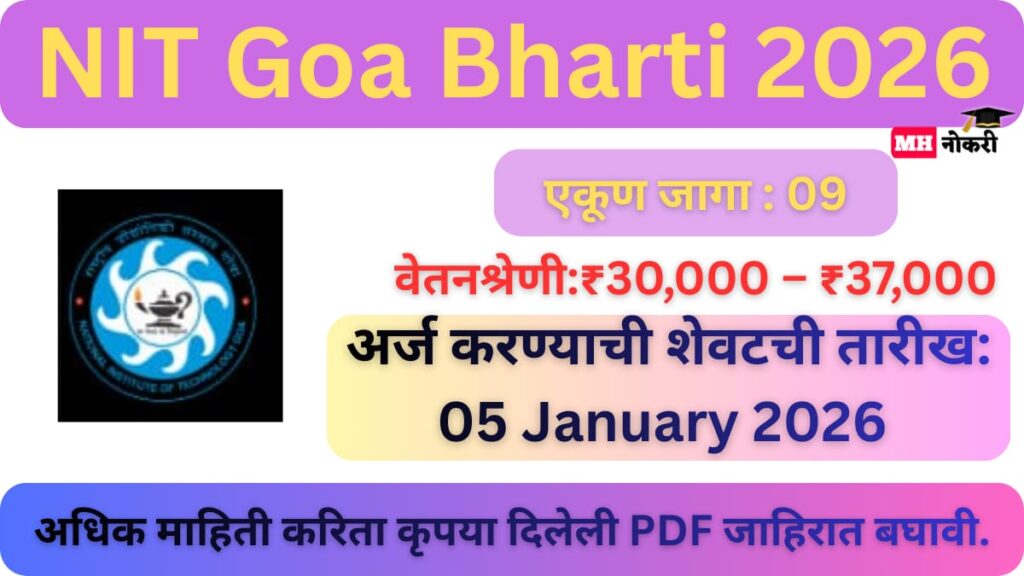 NIT Goa Bharti 2026