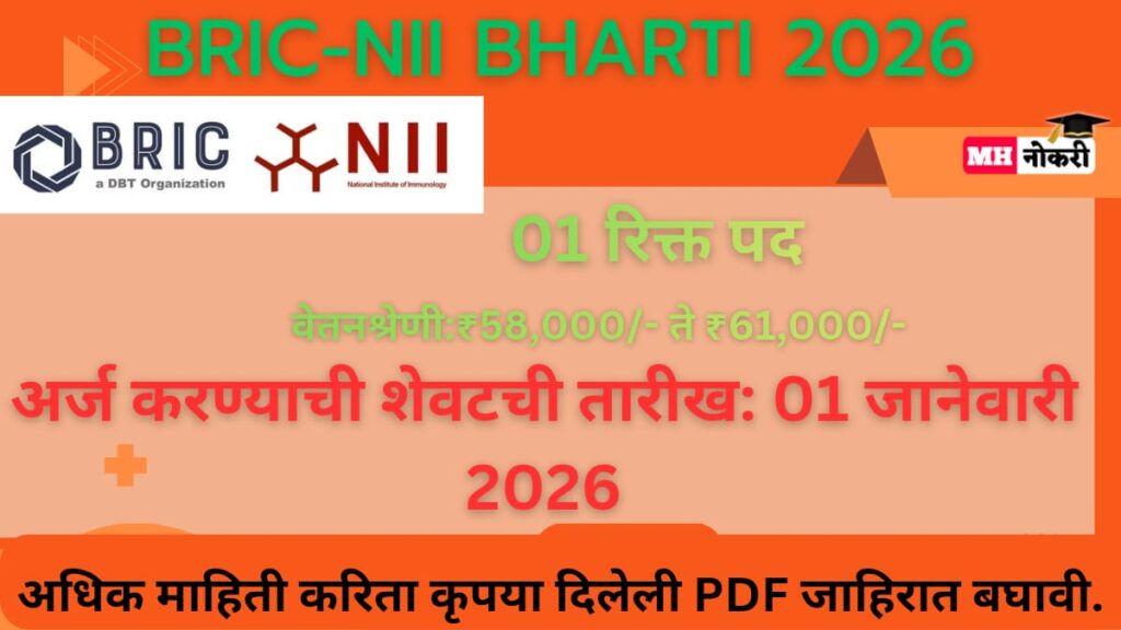 BRIC-NII Bharti 2026