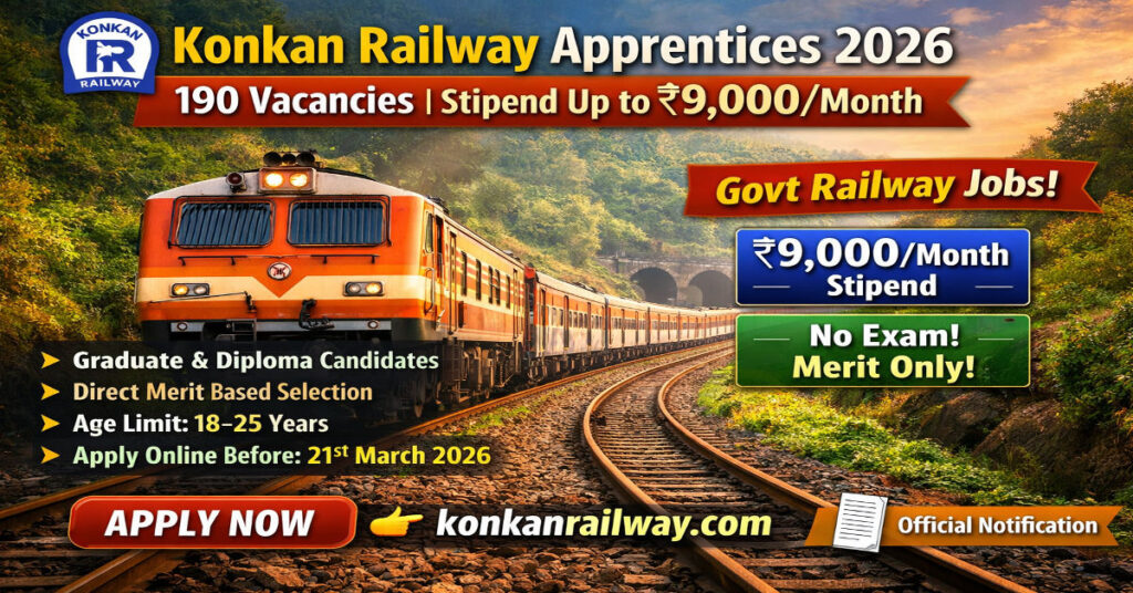 Konkan Railway Recruitment 2026