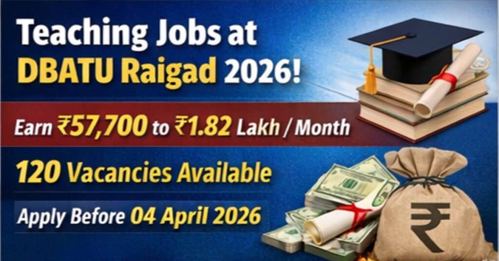 DBATU Raigad Recruitment 2026