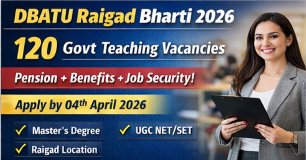 DBATU Raigad Recruitment 2026