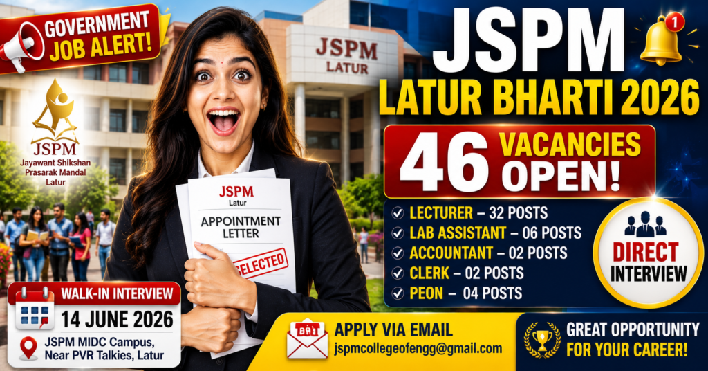 JSPM Latur Recruitment 2026